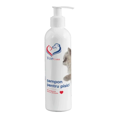 Șampon pentru pisici Topcare cu proteină din lână de cașmir și ulei de avocado – hidratare și îngrijire blândă pentru blană moale și strălucitoare