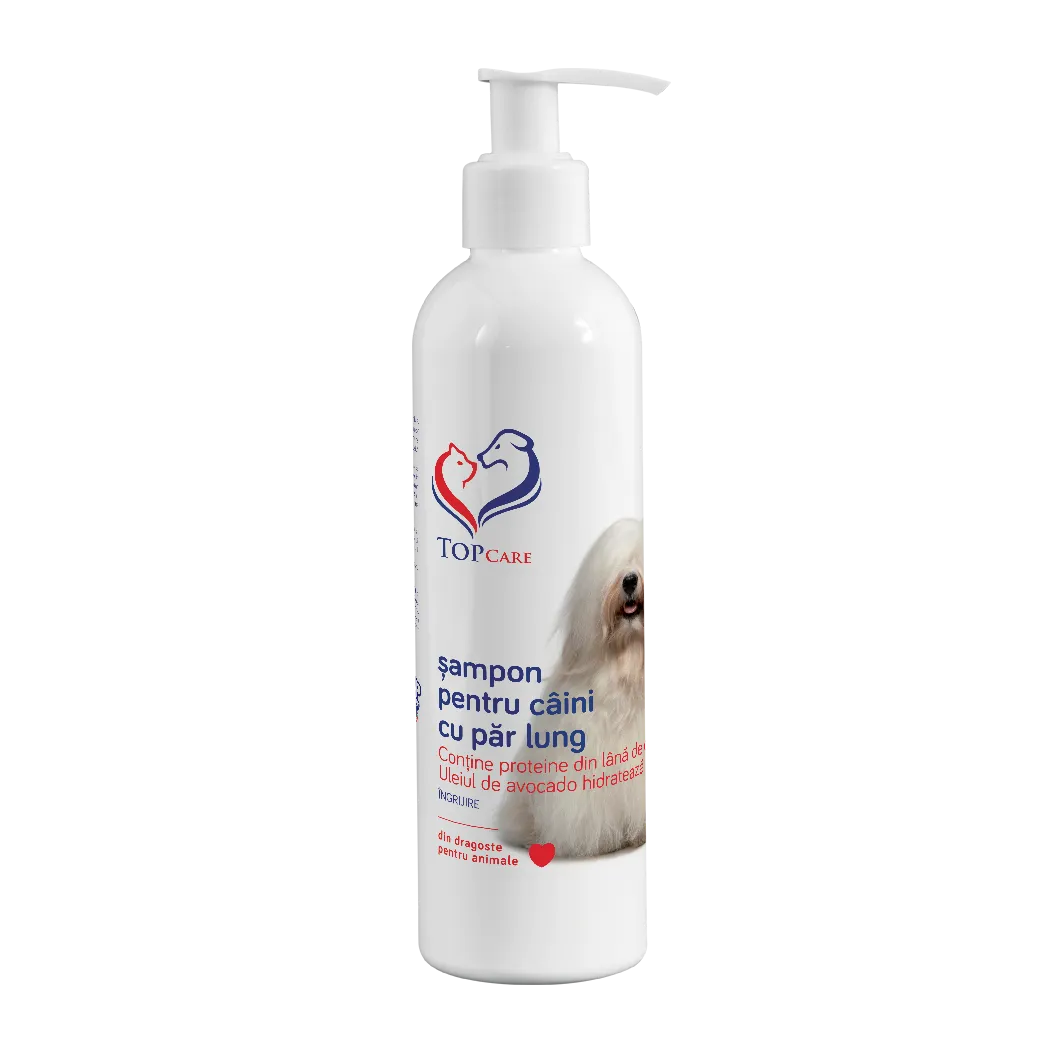 Șampon pentru câini cu păr lung Topcare Șampon Topcare pentru câini cu păr lung și semi-lung 250 ml