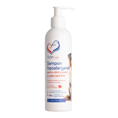 Șampon hipoalergenic Topcare pentru câini și pisici cu piele sensibilă, 250 ml