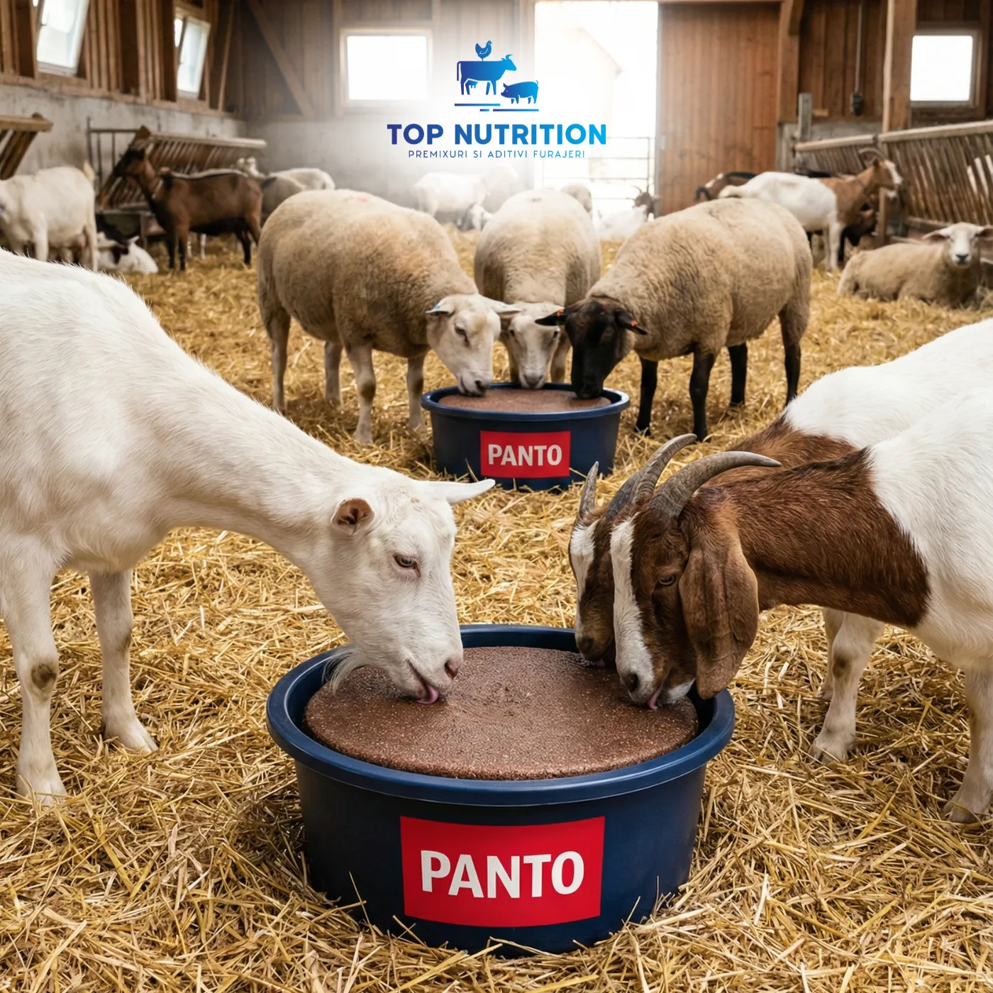 PANTO Mineral L 92 – găleți de lins pentru oi și capre fără cupru